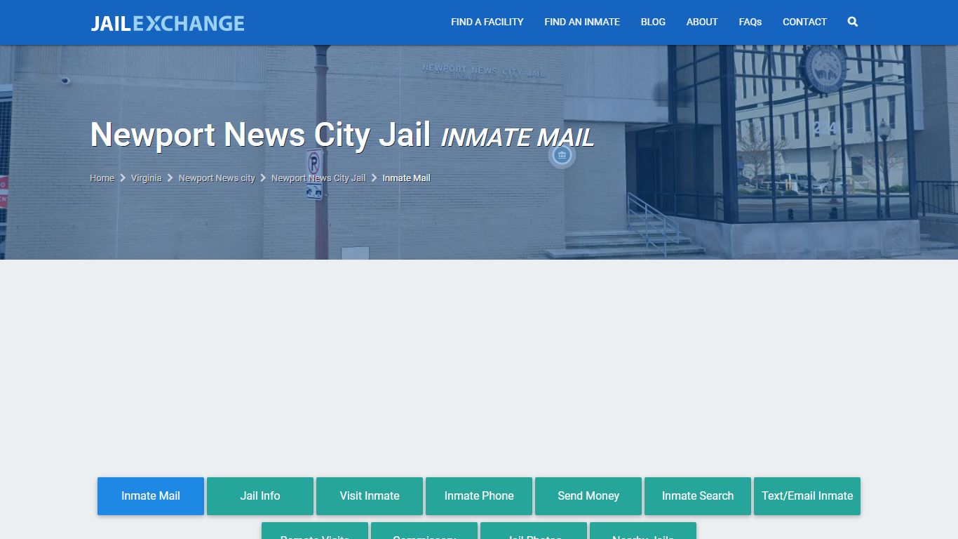 Newport News City Jail Inmate Mail Policies | Newport News, - JAIL EXCHANGE