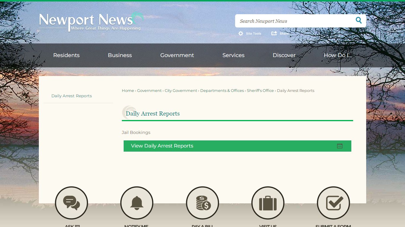 Daily Arrest Reports | Newport News, VA - Official Website